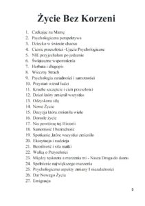 Życie Bez Korzeni kamilla kostrzewa Życie bez korzeni spis treści